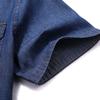 3106 Camisa Masculina de Manga Curta Jeans Spot Amazon Nova Moda Casual de Verão Fina Solta Tamanho Grande