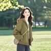 Explosiones de Ropa de Primavera 2025 Única Ropa de Carga con Capucha Chaqueta Holgada de Primavera para Mujer Combinable para Viajes Casual Nicho