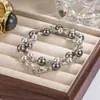 Colar de Pérolas Coloridas para Mulheres, Contas de Corte Estrelado, Tons Terrosos, Geométrico de Alto Padrão Vintage, Contas de Vidro com Diamantes
