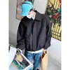 Jaqueta curta com zíper cruzado masculina primavera e outono marca da moda ruffian bonito top de alta qualidade lapela americana jaqueta de piloto