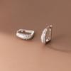 Ailoch s925 Prata Esterlina Diamante D-shaped Ear Buckle Ins Estilo Leve Luxo Design Elegante Ear Jóias Mulheres M03449
