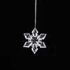 Decoración de invierno simulación copo de nieve transparente plástico copo de nieve navideño acrílico diseño de escena colgante accesorios de cristal