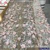 Vestido de noche de boda francés bordado de moda cuentas clavadas aplique estéreo de diamantes encaje al por mayor encaje 3D