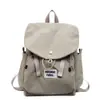 Mochila com Cordão Cor Sólida Estilo Japonês Cordão Mochila Feminina Verão 2025 Simples Leve Casual Roupas de Trabalho Pequena Mochila para Exterior
