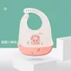 Ins Babero Explosivo para Bebé Babero Impermeable de Silicona para Niños Bolsa para Escupir Arroz de Bebé Sin Lavar Verano