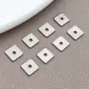 Contas Quadradas Planas de Aço Inoxidável, Contas Soltas, Contas Espaçadoras, Acessórios Espaçadores para Pulseira Colar Artesanal DIY Materiais