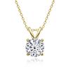 Fornecimento Exclusivo Transfronteiriço de Colar Clássico de Moissanita com Seis Garras Leve de Luxo, Simples e Versátil, Corrente de Clavícula Deslumbrante de Prata Esterlina S925 de Alta Qualidade