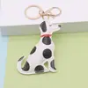 Colgante de Perro Dálmata Estilo Coreano Relleno de Algodón Pu Hecho a Mano Lindo Dibujo Animado Cuero Colgante Pequeño Colgante para Bolsa de Cachorro Regalo Pequeño