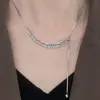 Collar de Zirconia de Longitud Ajustable para Mujer, Cadena Versátil de Clavícula de Gama Alta con Diseño Único, Collar de Lujo Ligero