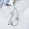 Sweet Mesh Bow Cloud Bead Chain Short Mobile Phone Lanyard Creative Resin Flower Bead Chain Mobile Phone Shell Bag Acessórios