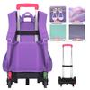 Mochila con Ruedas para Niños de Comercio Exterior Transfronterizo al por Mayor Primaria Niños y Niñas Ruedas Plegables Cierre