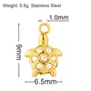 Nuevo colgante de acero inoxidable con incrustaciones de circonita, accesorio de collar de disco radiante, accesorio de joyería DIY bañado en oro de 18 quilates
