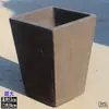 Vasos de Cerâmica para Horta sem Esmalte, Vasos Extra Grandes para Plantio de Árvores em Varandas, Caixas Quadradas de Cerâmica Escovada para Plantio de Vegetais