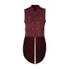 Camisa Plissada Masculina Europeia e Americana Roupas Medievais Steampunk Top Vitoriano Jaqueta Interna Gótico