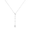 Colar em Y Vintage Estilo Francês com Pingente de Gota Escovada e Estrela Explosiva, Corrente para Suéter Versátil de Moda de Luxo Leve e Nicho de Alta Qualidade