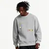 Moletom de Algodão Pesado para Casais, Corte Amplo, Gola Redonda, Pulôver sem Capuz, Versátil, Quente, Blusa Estampada para Outono e Inverno
