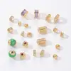 Retenção de Cor Elevada Cobre Banhado com Ouro Real 24K Zircônia Microincrustada Acessórios de Cobre Contas Espaçadoras Acessórios para Joias DIY Espaçadores de Contas para Pulseira