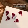 Accesorios Populares para Uñas con Forma de Moño Resina Borgoña Cinta Flujo Mini Pajarita Estéreo Accesorios para Uñas Venta al por Mayor