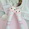 Verão 2026 Novo Versátil Fofo Bico Redondo Salto Baixo Sapatilhas Rosa Estilo Otaku My Melody Combine com Saias Sapatos Lolita