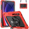 Funda protectora para tableta Samsung Tab S9 X710 con soporte giratorio de silicona en color de contraste para PC S9Ultra