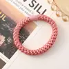 Moderna Simple para Viajes Diarios Tendón de Goma Cuerda de Corbata para Mujer Anillo Tejido para el Cabello Cubierta de Cuero de Corea del Sur Cuerda para el Cabello de Mujer Popular en Internet Tocado Audaz