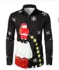 Otoño 2026 Nuevo Estación Independiente de Amazon Camisa de Manga Larga de Moda Camisa Navideña Impresa en 3D Ropa para Hombre