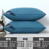 Par de Almohadas con Funda para Dormir Núcleo de Almohada de Hotel Soporte para el Cuello Siesta en Casa Terciopelo de Plumas