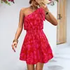 2026 Popular Sitio Independiente de Amazon Más Vendido Ebay Más Vendido Transfronterizo Moda Femenina Europea y Americana Elegante Sexy Vestido de un Hombro