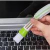 Cepillo de limpieza multifuncional de doble cabezal, cepillo suave para teclado, cepillo para quitar el polvo de las persianas.