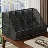 Suporte para pastas de arquivo, suporte de mesa para livros, suporte para colocação de documentos, organizador de mesa de escritório, armazenamento e organização de dados de arquivo