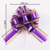 Fita de Tule Colorida Modelo Novo Transfronteiriço 30# de Tamanho Médio com Bordas Douradas, Flor Bola Tridimensional, Fita para Embalagem de Presente de Natal