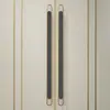 Maçaneta de Porta Moderna de Liga de Alumínio com Mármore de Luxo Leve para Porta de Vidro de Entrada de Villa, Personalizável pela Fábrica