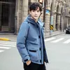 Jaqueta de Penas Masculina Inverno Nova Acolchoada Resistente ao Frio Quente Casaco Outdoor Atacado Com Capuz Roupa de Trabalho Jaqueta de Penas Masculina