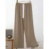 Pantalones Estrechos de Pierna Ancha para Mujer Primavera/Verano 2026, Nuevos Pantalones Rectos Fluidos, Pantalones Casuales de Cintura Alta Adelgazantes