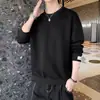 Moletom Masculino Sem Capuz Primavera Outono 2026 Novo Gola Redonda Camada Base Top Marca Tendência Versátil Casual Manga Longa Moletom