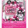 Set de Globos de Cumpleaños de Kuromi Melody Serie de Muñecas Decoración de Fondo para Fiesta de Cumpleaños Infantil Arreglo
