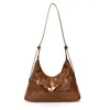 Bolso tote de moda transfronterizo estilo coreano para mujer, nuevo bolso de hombro y bandolera versátil casual suave mate de gran capacidad