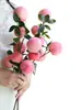 Flores de Pessegueiro Artificiais Flores Artificiais Decoração de Frutas para Casa Arranjo Floral de Mesa Haste Única Fresco e Elegante Estilo Antigo Adereços de Fotografia