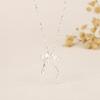 S925 Sterling Silver Light Luxury High-end Tridimensional Bow Ribbon Design Colar Internet Celebrity Sweet Celebrity Silver Pendant