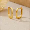 Pendientes Europeos y Americanos Transfronterizos de Plata de Ley S925 en Forma de U Diseño Retro Clásico Versátil Aro Liso Pendientes Nuevos 2025