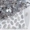 Nova Arte de Unhas Tendência Irregular 3*6 Ponta Dupla Fundo Plano Diamante Aurora Iridescente Gelo Champanhe Decoração de Unhas Strass