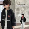 Chaqueta para niño para primavera y otoño 2026, estilo nuevo, elegante y a la moda para niños, chaqueta negra para niños de 6-7 años