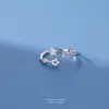Anillo de Plata de Ley S925 con Estrella de Cinco Puntas para Mujer Moda Elegante Nicho Diseño Simple Estilo Frío Anillo para Dedo Índice Envío Directo