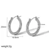 Aretes de Acero Inoxidable con Giro de Hilo del Mismo Estilo de Celebridad de Internet Oro de 18K C Aro Pendiente Hebilla de Oreja Accesorios de Oreja Avanzados Personalizados