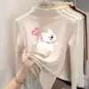 Camiseta de manga larga gruesa para niñas, nueva colección otoño/invierno 2026, capa base de forro polar cepillado, top interior cálido para niñas