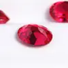 Gema Recién Cultivada Forma de Huevo Rojo Sangre de Rubí Piedra Suelta Ovalada Gema de Color Artificial Se Puede Equipar con Certificado Agl