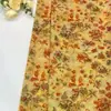 Tela Estampada de Seda Dorada con Patrón Floral de Ensueño, Vestido Cheongsam para Mujer, Tela Floral con Textura en Relieve de Tendencia Nacional