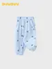 Pantalones Casuales de Tacto Fresco DUUDUU para Niños 2026 Verano Pantalones Largos de Algodón Puro Pantalones Anti-Mosquitos para Bebés Pantalones de Primavera y Otoño para Niños