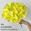 Nuevas flores amarillas de simulación de boda, venta al por mayor, accesorios de fotografía floral, decoración del salón de bodas, ramo, adornos de flores falsas