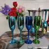 Taça de Champanhe Criativa em Forma de Flauta 3796 Artesanato Galvanizado 195ml Vidro Cálcico Sem Chumbo Taça Alta para Champanhe Taça de Vinho